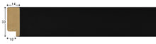 Load image into Gallery viewer, The moulding of a Black Wooden Frame and its measures - 33/14/10mm.