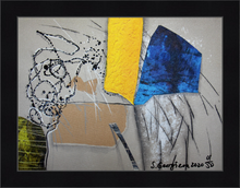 Load image into Gallery viewer, The "Crocus in a Rainy Day" Print on Canvas, 1/50 pcs. Varnished and signed by the Artist. Framed in a Black Wooden Frame. Available in two sizes: 30/40cm and 45/60cm.