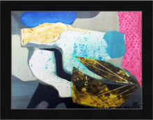 Load image into Gallery viewer, "Dog Walk" Print on Canvas, varnished & framed in Black Wooden Frame; available in two sizes 30x40cm & 45x60cm