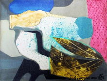 Load image into Gallery viewer, "Dog Walk" Original Print on Canvas, signed by the artist and certificated with COA; 1/50pcs.