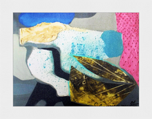 Load image into Gallery viewer, "Dog Walk" Print on Canvas, varnished & framed in White Wooden Frame; available in two sizes 30x40cm & 45x60cm