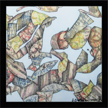 Load image into Gallery viewer, "Flying Fish" Print on Canvas in a Black Wooden Frame; signed by the artist, with COA; available in two sizes 30x40cm & 45x60cm