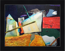 Bild in Galerie-Viewer laden, "Home At Night" Print on Canvas in Black Wooden Frame; signed by the artist, with COA; available in two sizes 30x40cm & 45x60cm