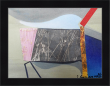 Load image into Gallery viewer, "Pink Umbrella" Print on Canvas in a Black Wooden Frame; signed by the artist, with COA; available in two sizes 30x40cm & 45x60cm