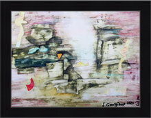 Load image into Gallery viewer, "Sea In The Morning" Print on Canvas in a Black Wooden Frame; signed by the artist, with COA; available in two sizes 30x40cm & 45x60cm