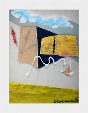 Load image into Gallery viewer, The "Scottish Key" Canvas Print in White Wooden Frame. Signed by the Artist and Certificated with COA. Available in two sizes: 30/40cm and 45/60cm.