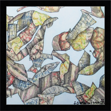 Load image into Gallery viewer, &quot;Flying Fish&quot; Print on Canvas in a Black Wooden Frame; signed by the artist, with COA; available in two sizes 30x40cm &amp; 45x60cm
